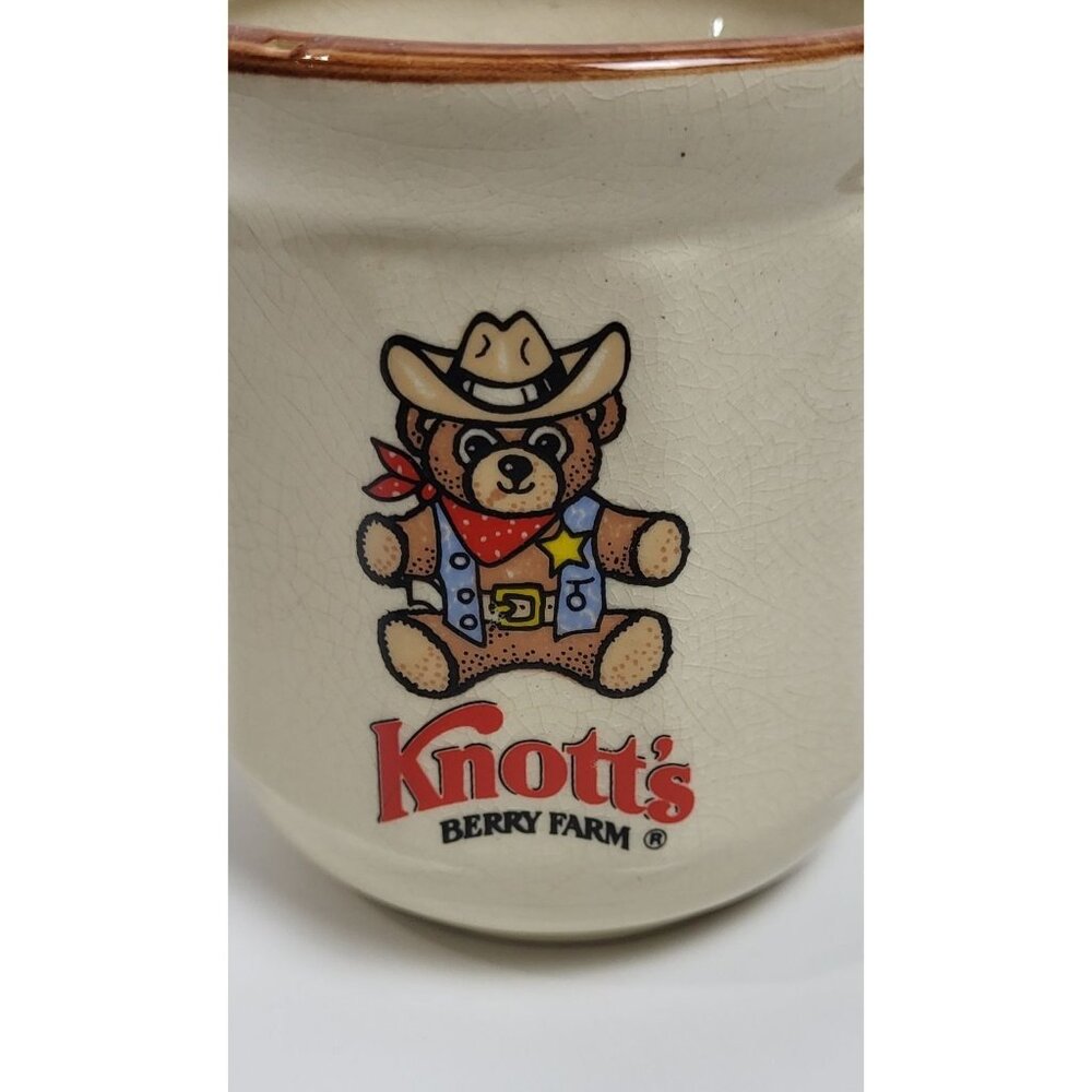 Vintage Knotts Berry Farm Ceramic Coffee Mug With Cowboy Bear Graphic